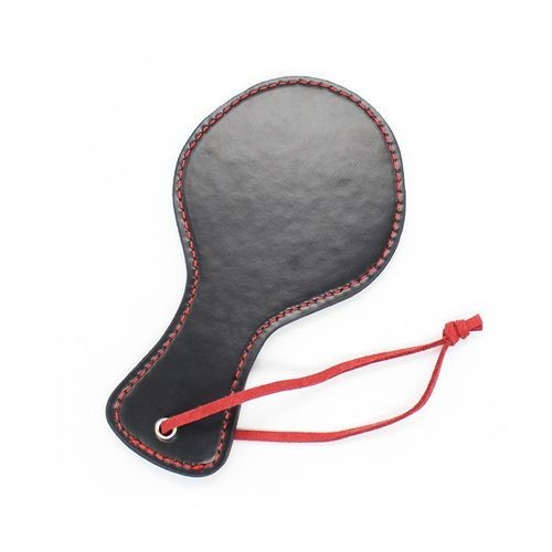 Black circle paddle spanker whip sexy black fetish bondage leather-like