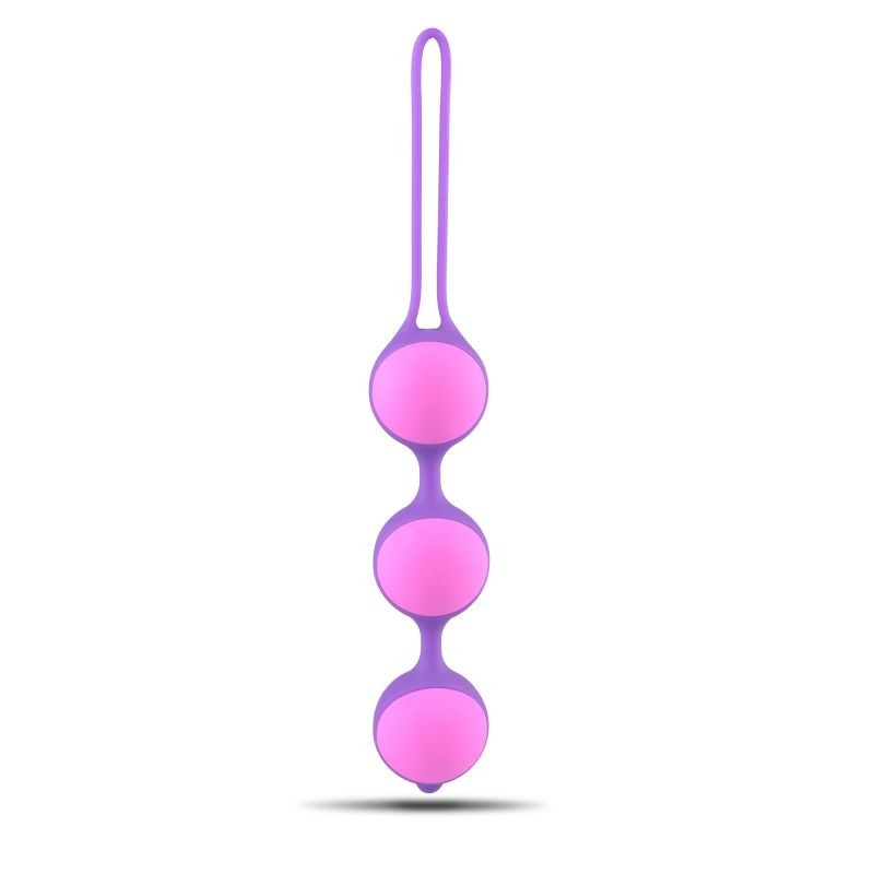 Vibrating vaginal balls geisha kegel sex toys massager stimulator balls triple purple