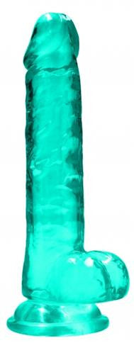 Realistic Dildo with Balls 17 cm Turquoise Suction Cup