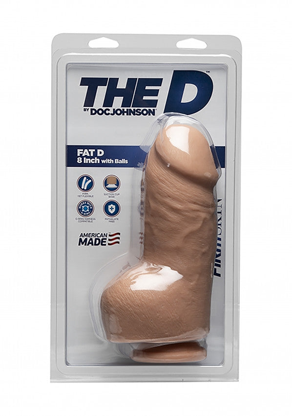 Dildo grosso chiaro Fat D + Balls FIRMSKYN - 8"