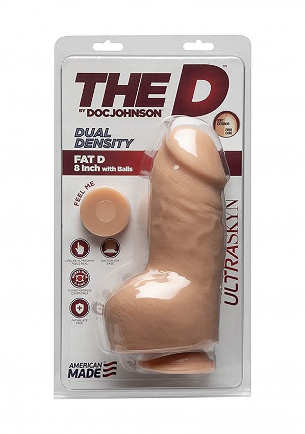 FIRMSKYN 8" Fat D + Balls Dual Density Clear Dildo