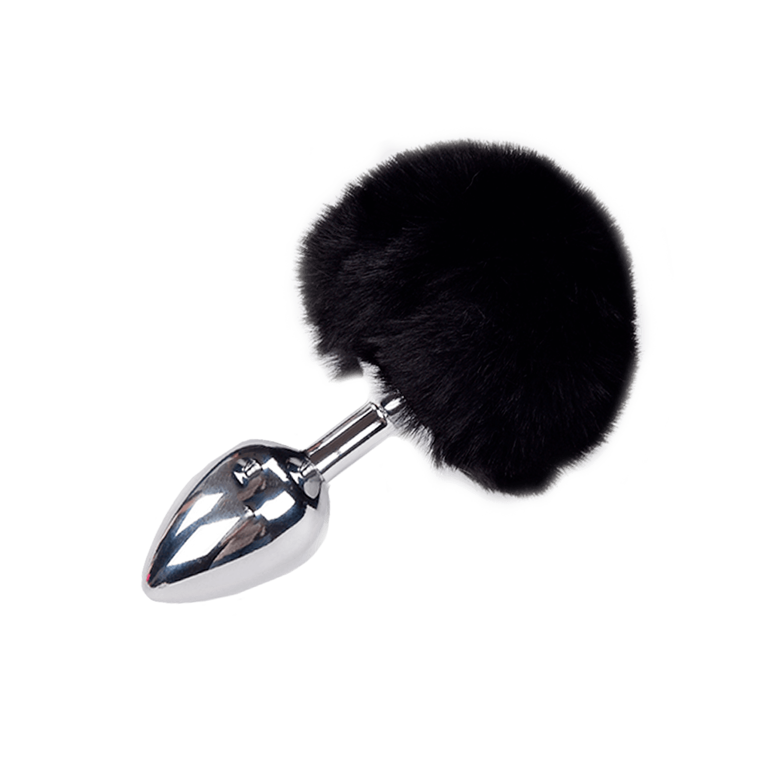 Plug anale con coda Metal Anal Fluffy Plug M black