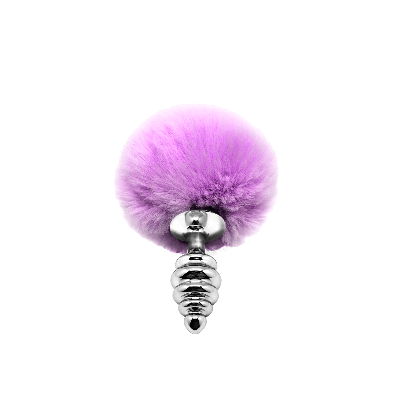 Plug anale con coda Metal Anal Fluffy Twist Plug S purple