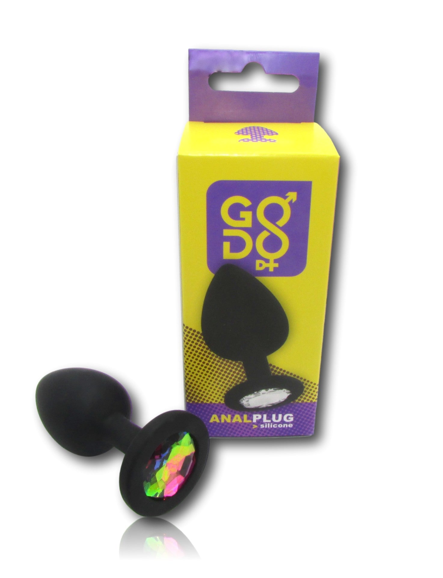 Godo di+ small silicone rainbow stone anal plug