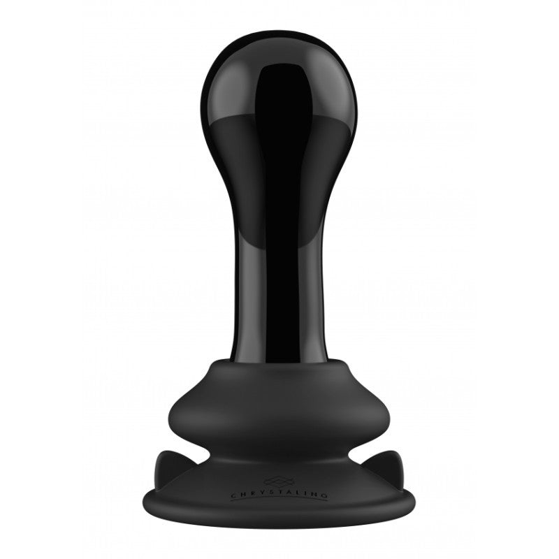 Globy Glass Vibrator Vibrating Glass Anal Plug with Suction Cup