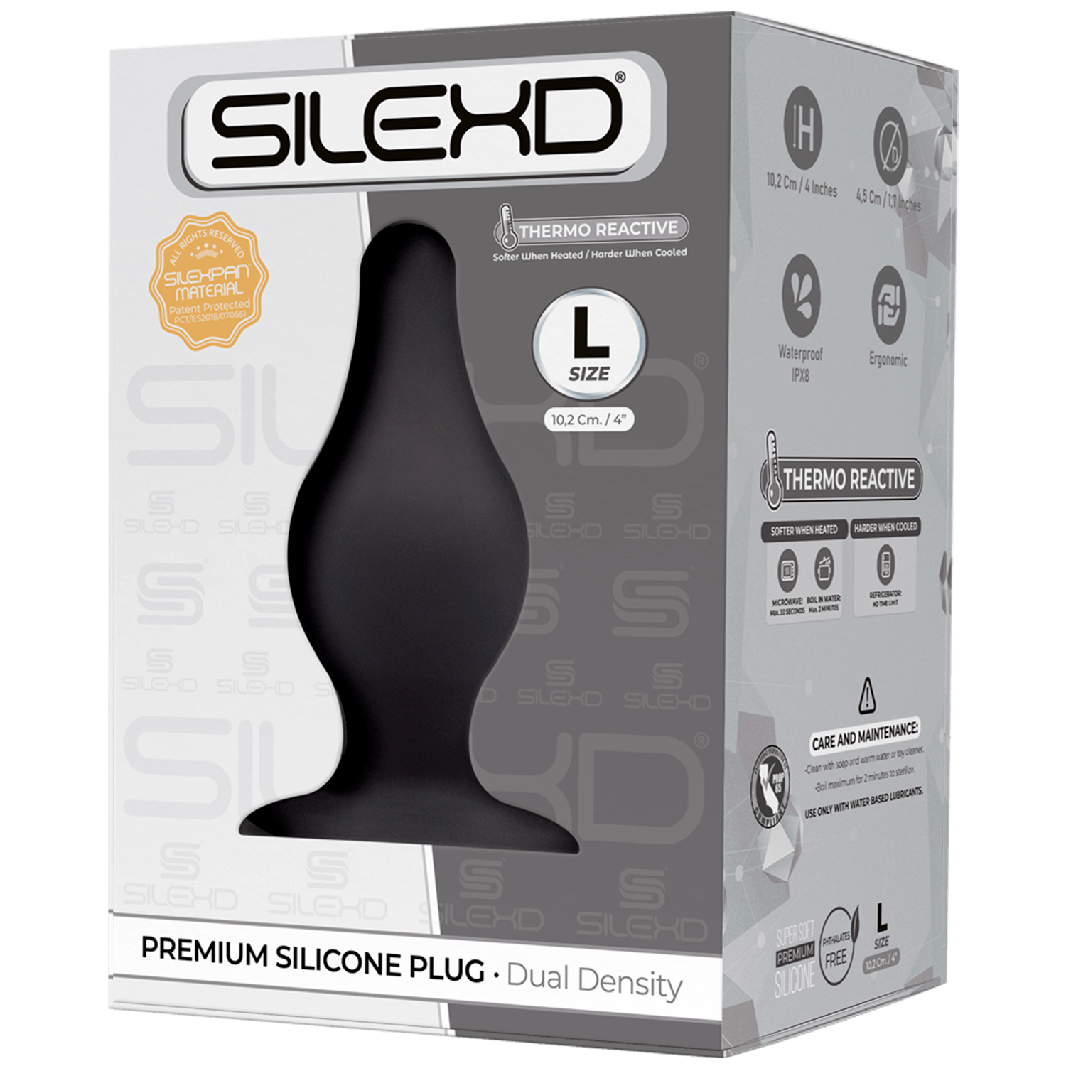 Plug con ventosa Model 2 L 10.2 cm Black
