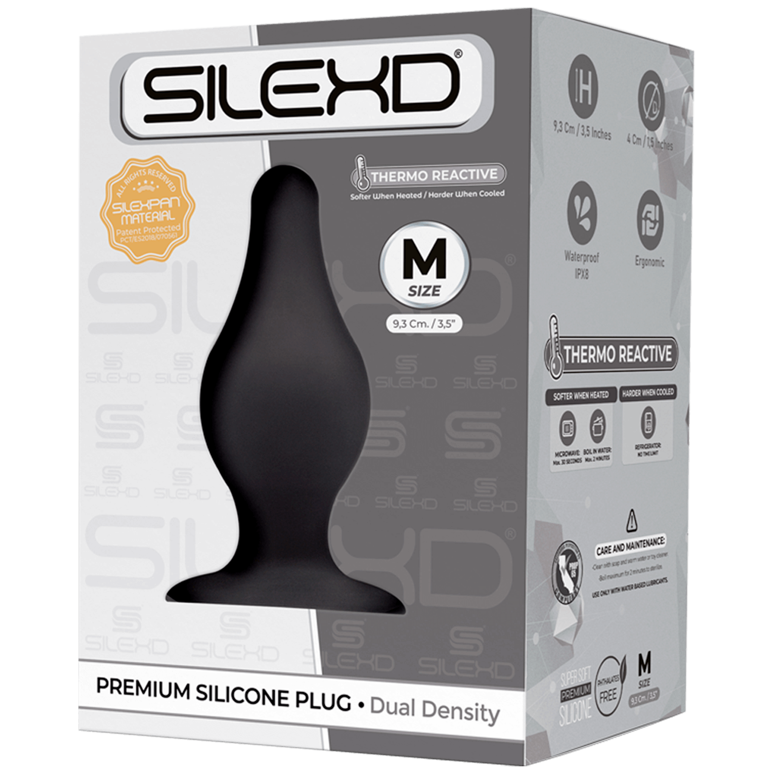 Plug con ventosa Model 2 M 9.3 cm Black
