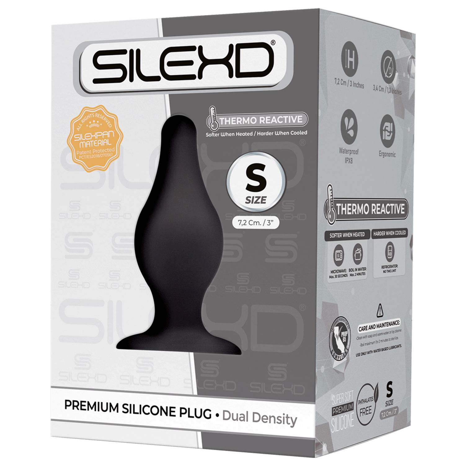 Plug con ventosa Model 2 S 7.2 cm Black
