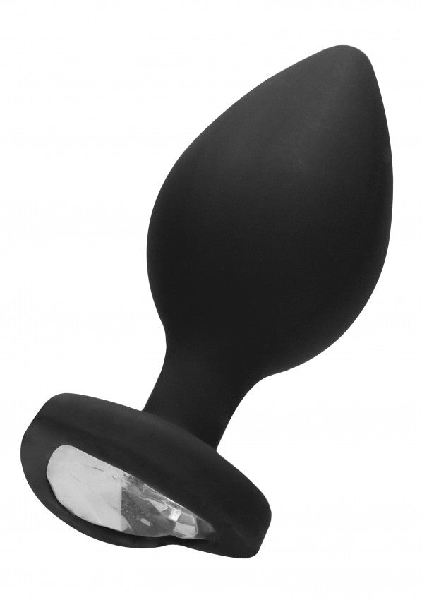 Extra large Diamond Heart Butt Plug - Extra Large - Black