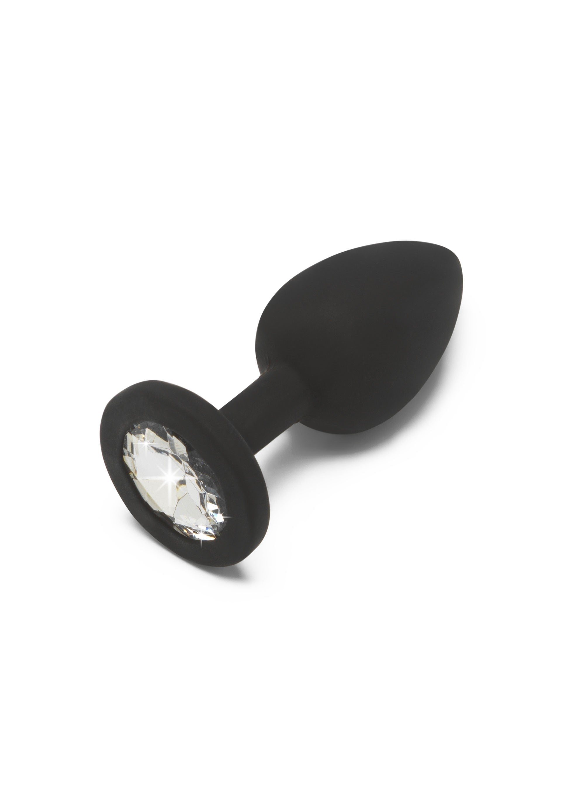 plug fallo anale nero in silicone con gioiello morbido sexy toys black anal