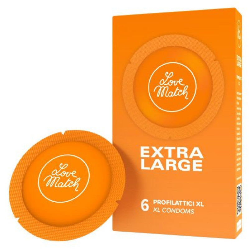 Extra Large Condoms Love Match Condoms 6 Pieces