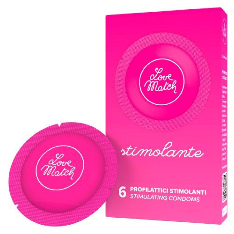 Stimulating Condoms Love Match Condoms 6 pieces