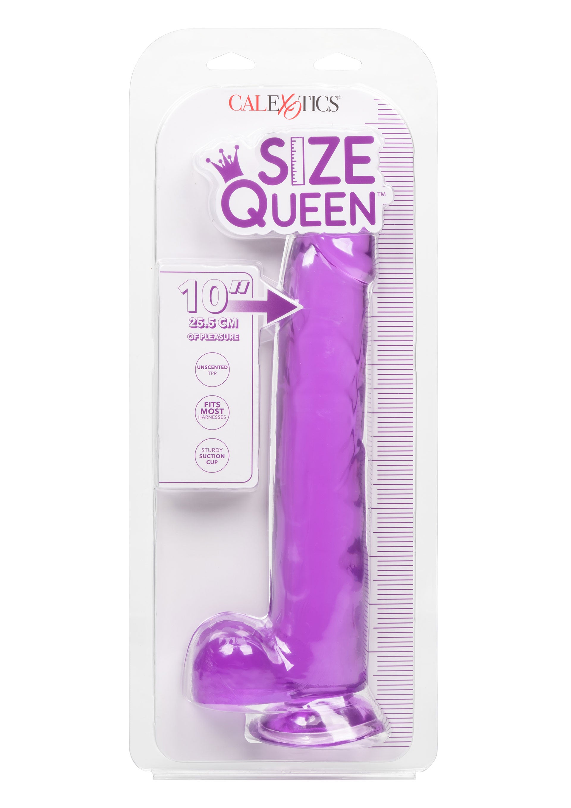 Queen Size Dong 10 Inch Large Dildo with Suction Cup and Testicles