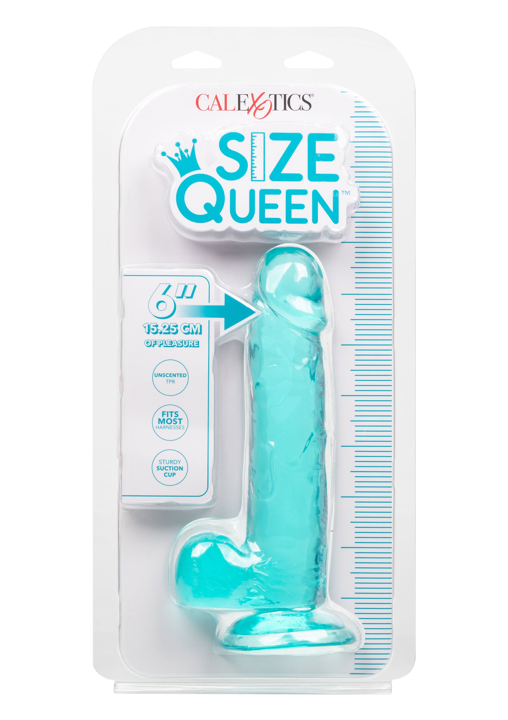 Realistic Vaginal Anal Dildo with Suction Cup Queen Size Dong 6 Inch