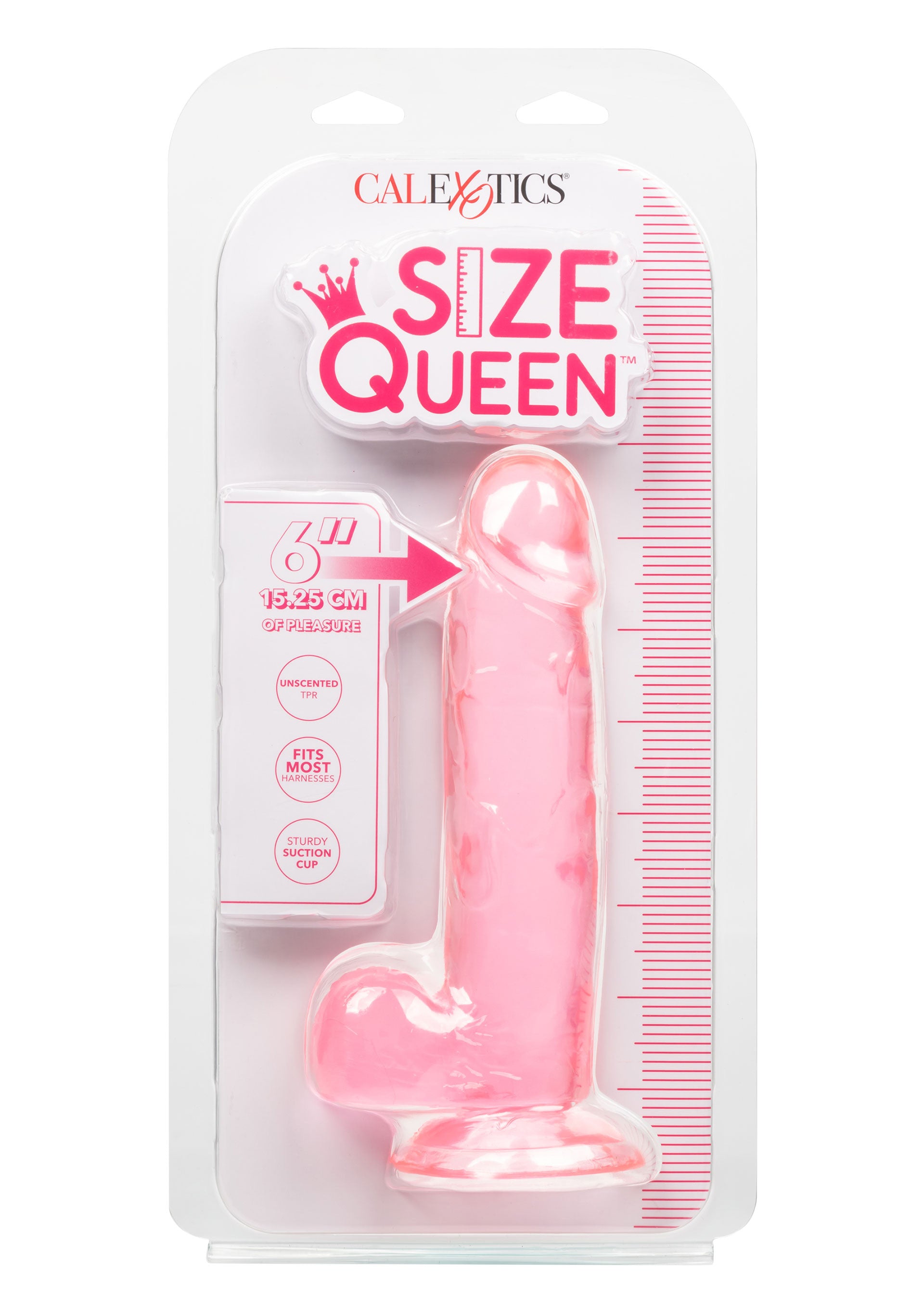 Queen Size Dong 6 Inch Realistic Dildo with Suction Cup and Testicles