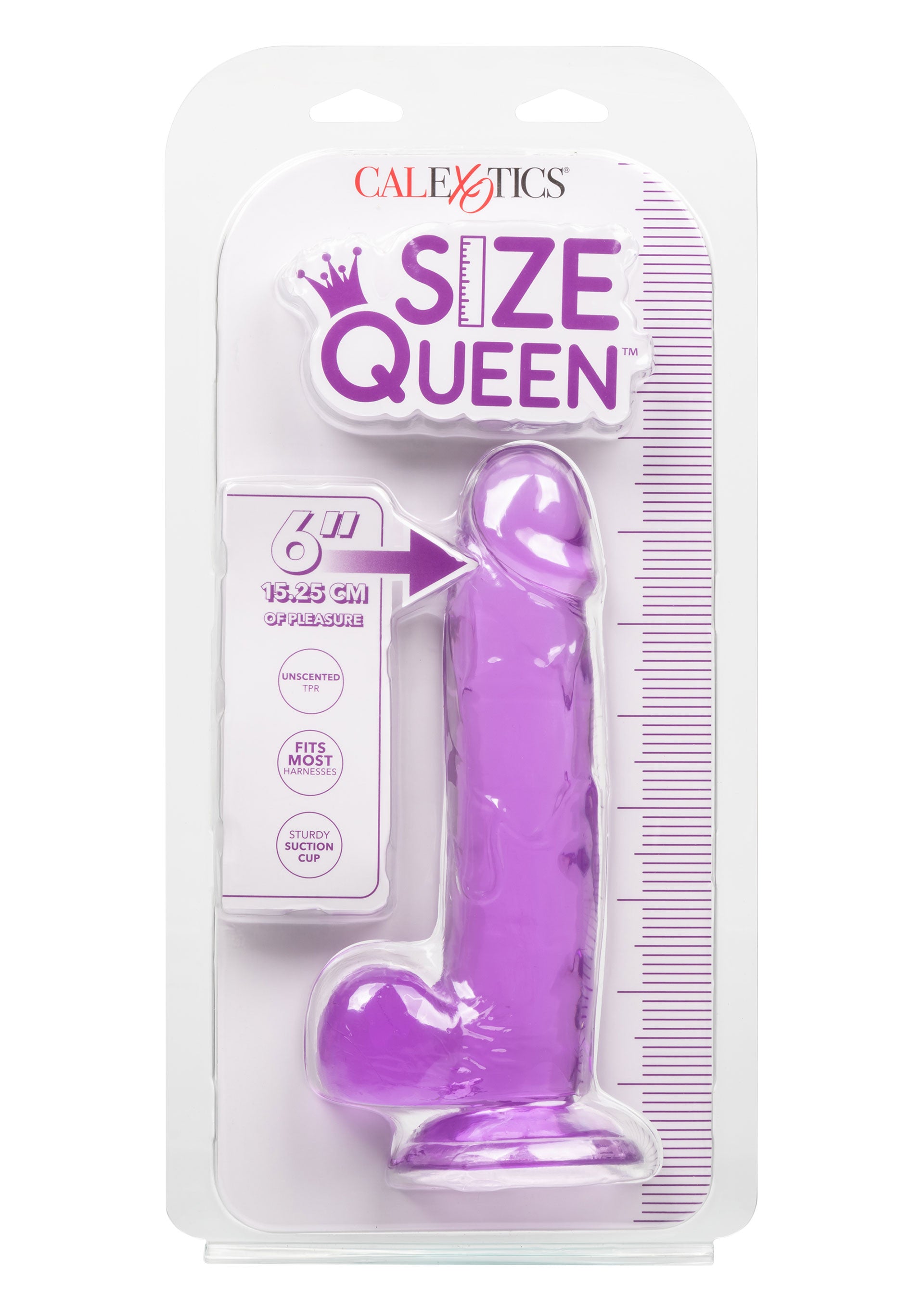Realistic Anal Vaginal Dildo with Suction Cup Queen Size Dong 6 Inch