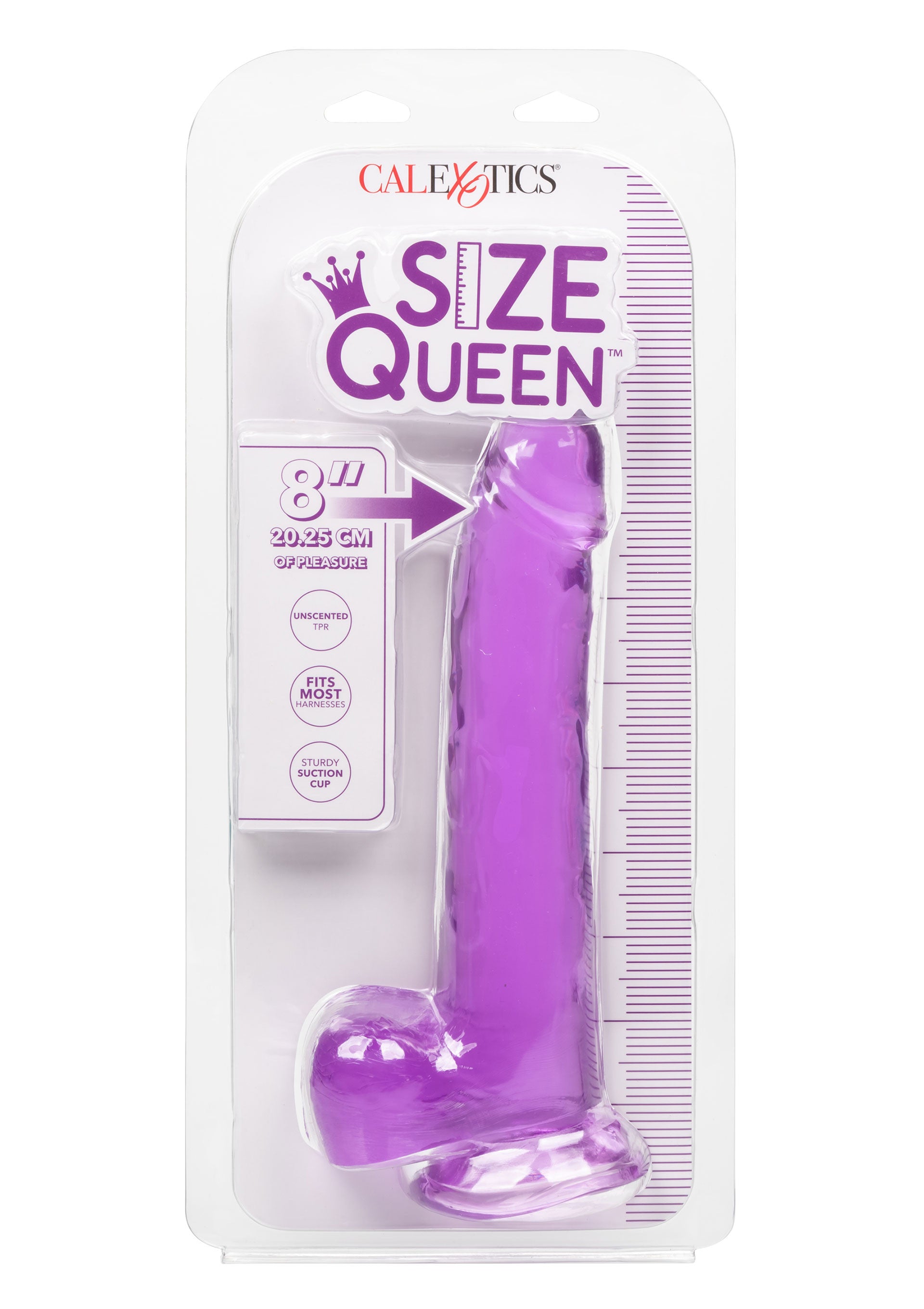 Realistic Dildo with Suction Cup Queen Size Dong 8 Inch