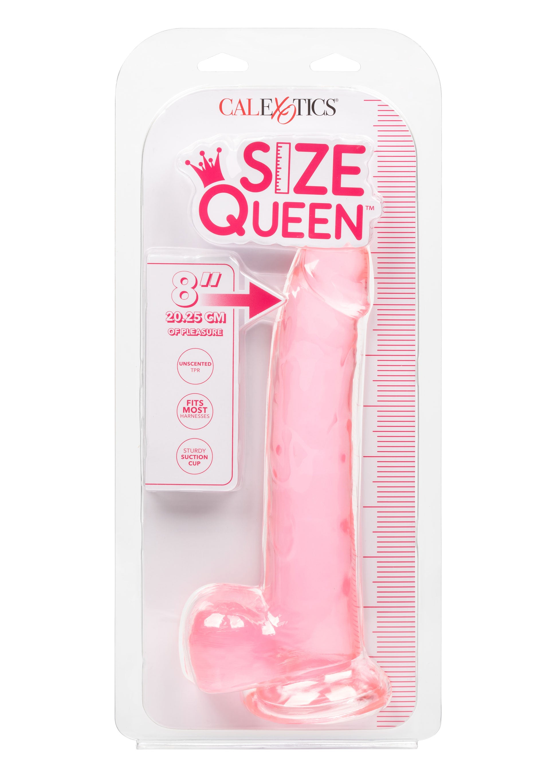 Anal vaginal phallus with suction cup Queen Size Dong 8 Inch