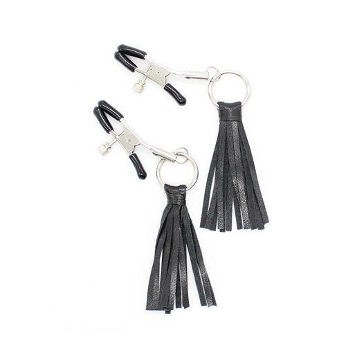Ribbon nipple clamps nipple clamps bondage fetish breast constriction