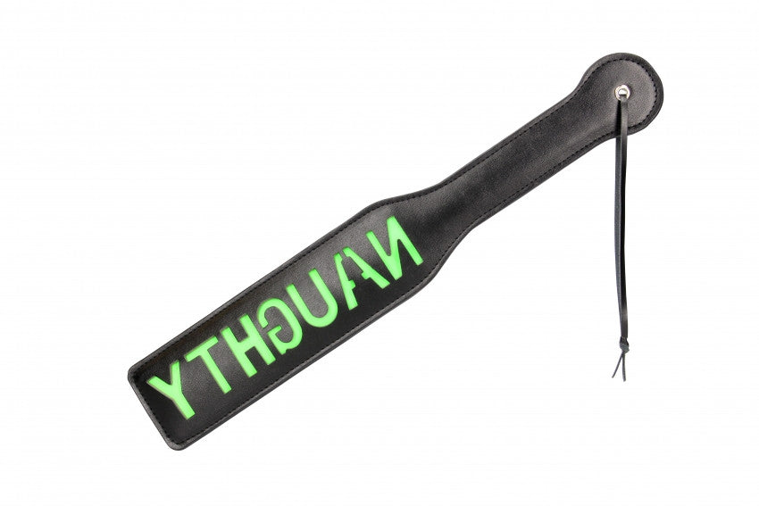 Spanker "Naughty'' Paddle Glow in the Dark
