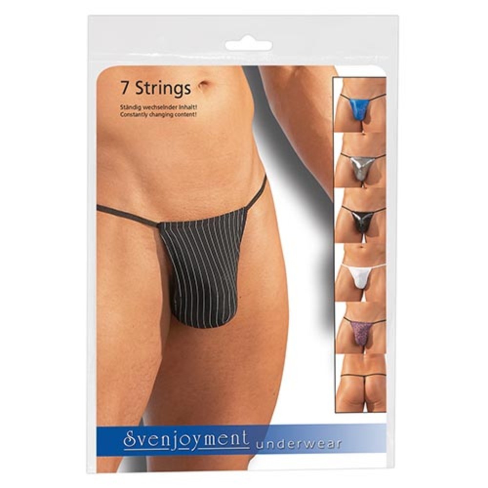 SET OF 7 MULTICOLOR MEN'S THONGS