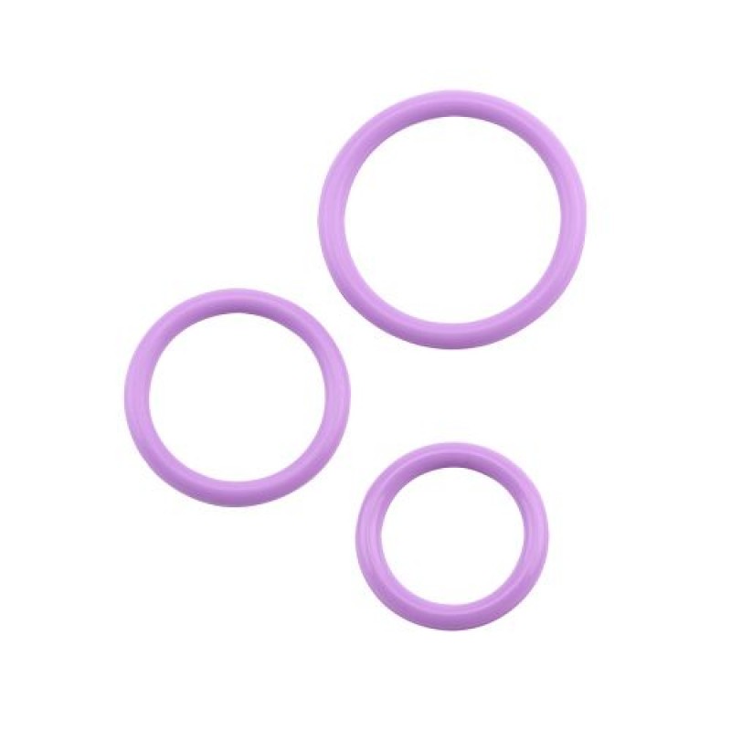 Magnum Force Purple Silicone Cock Ring Set