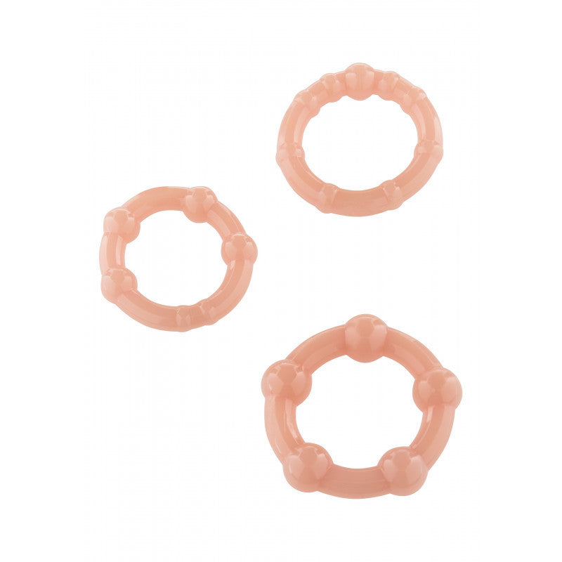 Godo d+ 3-piece light flesh cock ring set