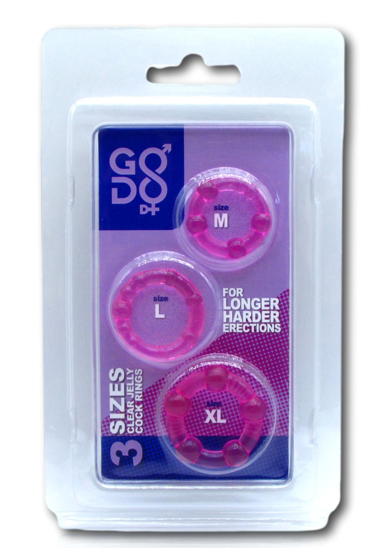 Godo d+ 3-Piece Pink Cock Ring Set