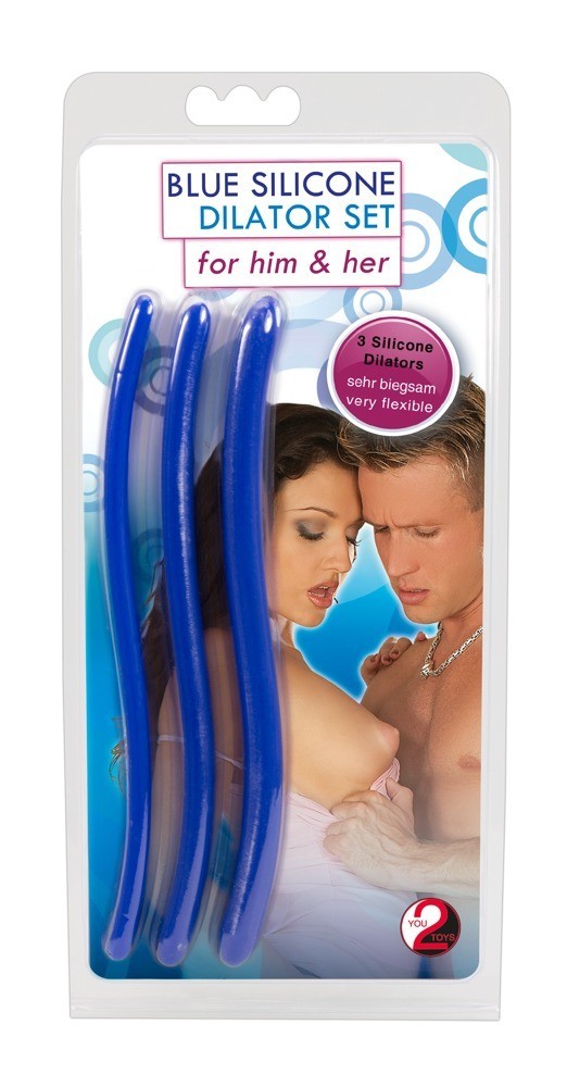 Set of 3 silicone urethral dilators