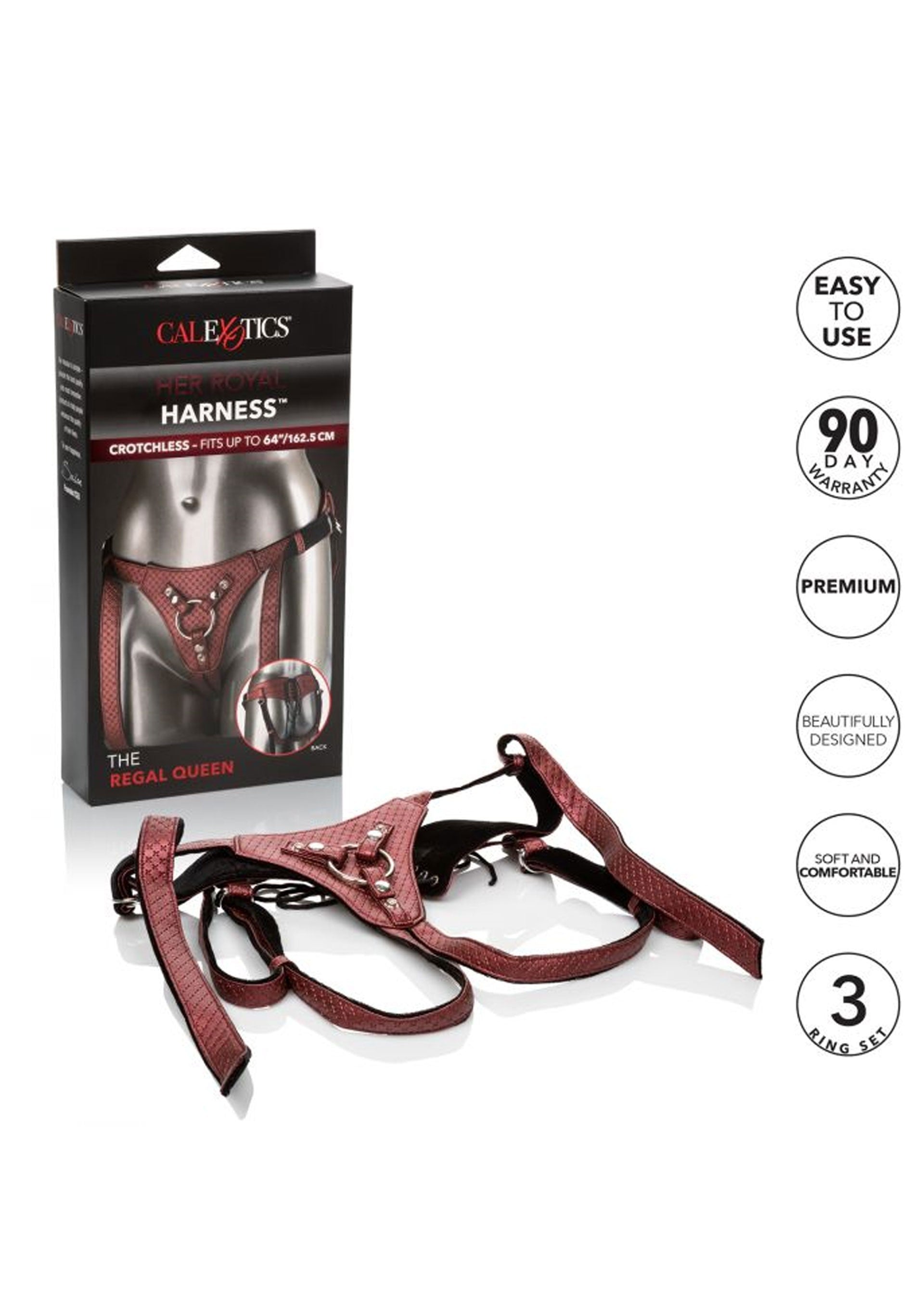 Strap-on harness for dildo wearable phallus for women fetish The Regal Queen