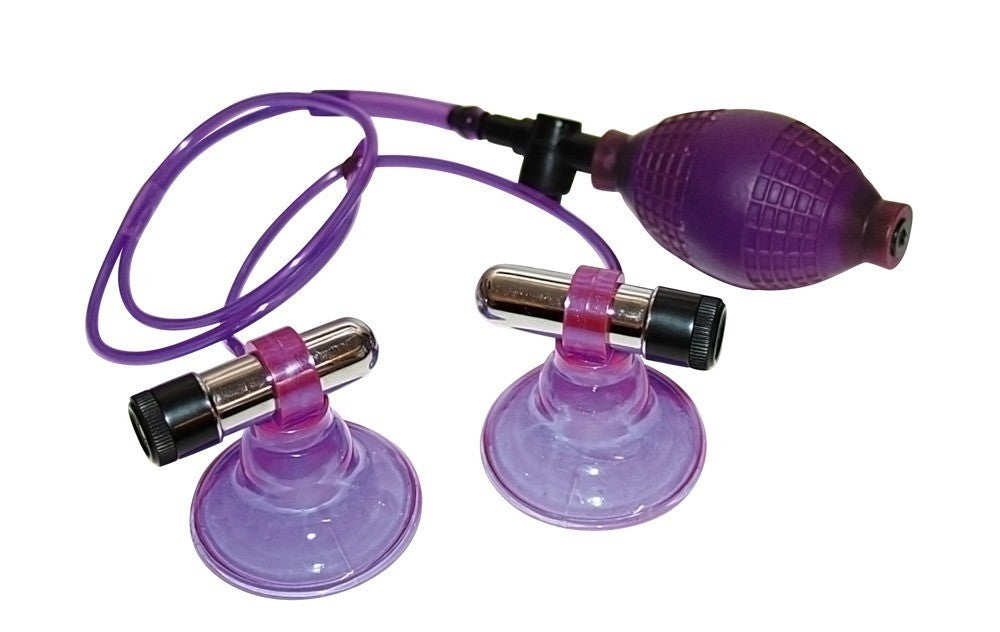 Vibrating nipple sucker, violet nipple pump