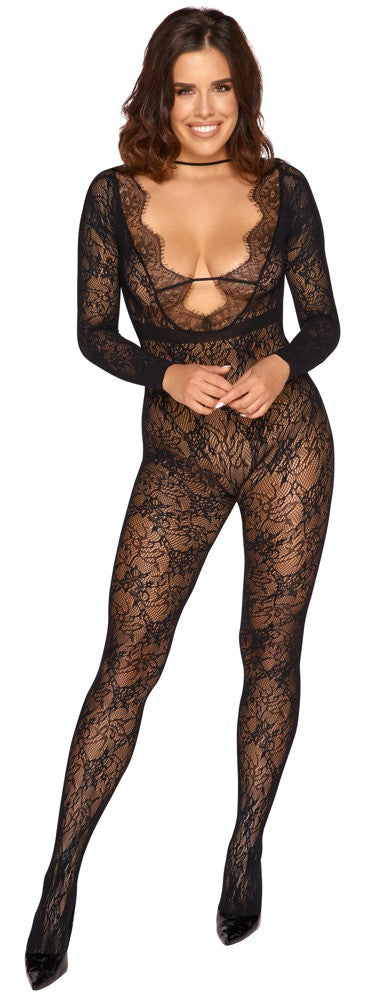 Long Sleeve Fishnet Catsuit