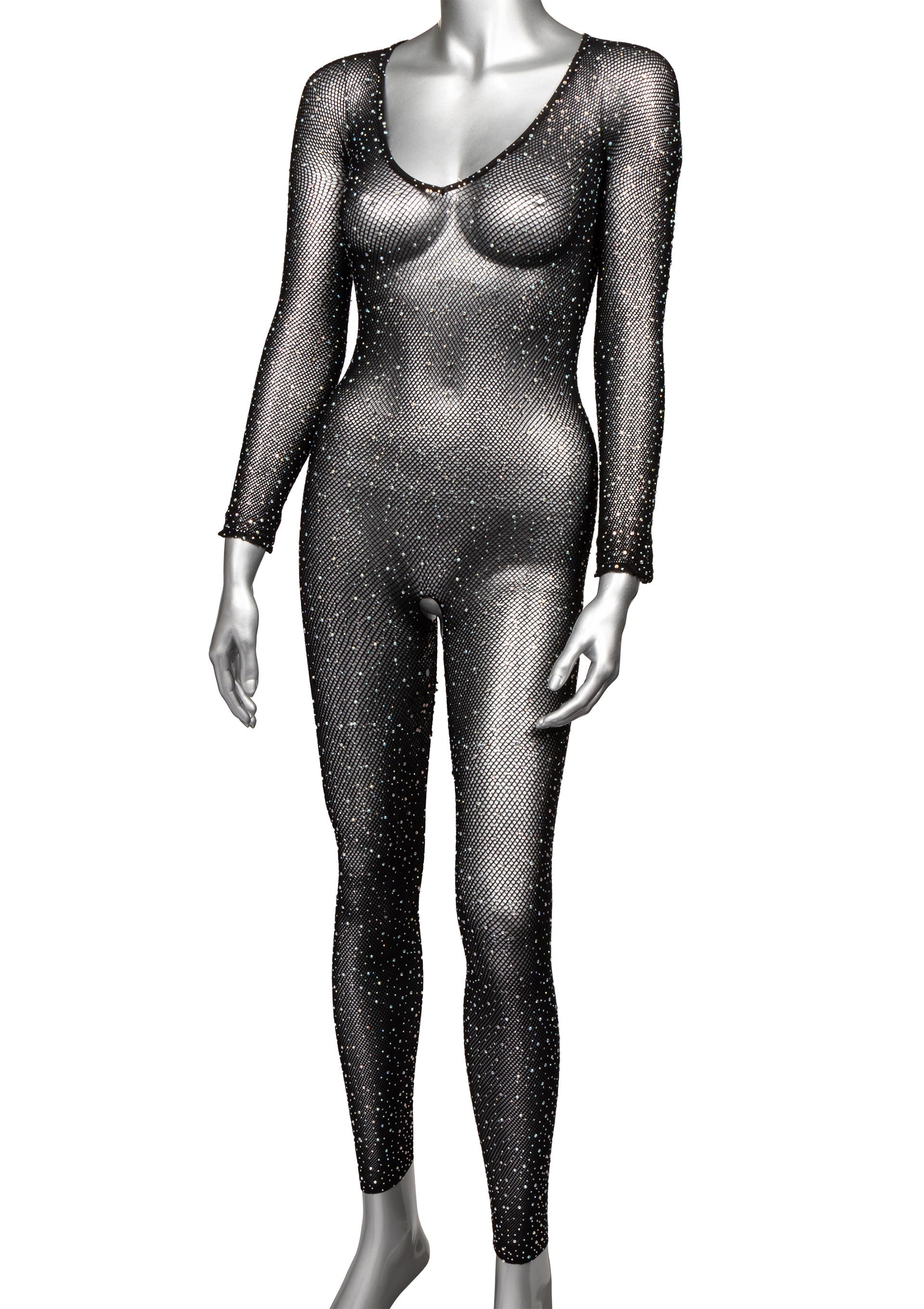 Women's erotic playsuit Crotchless Bodystocking S/L