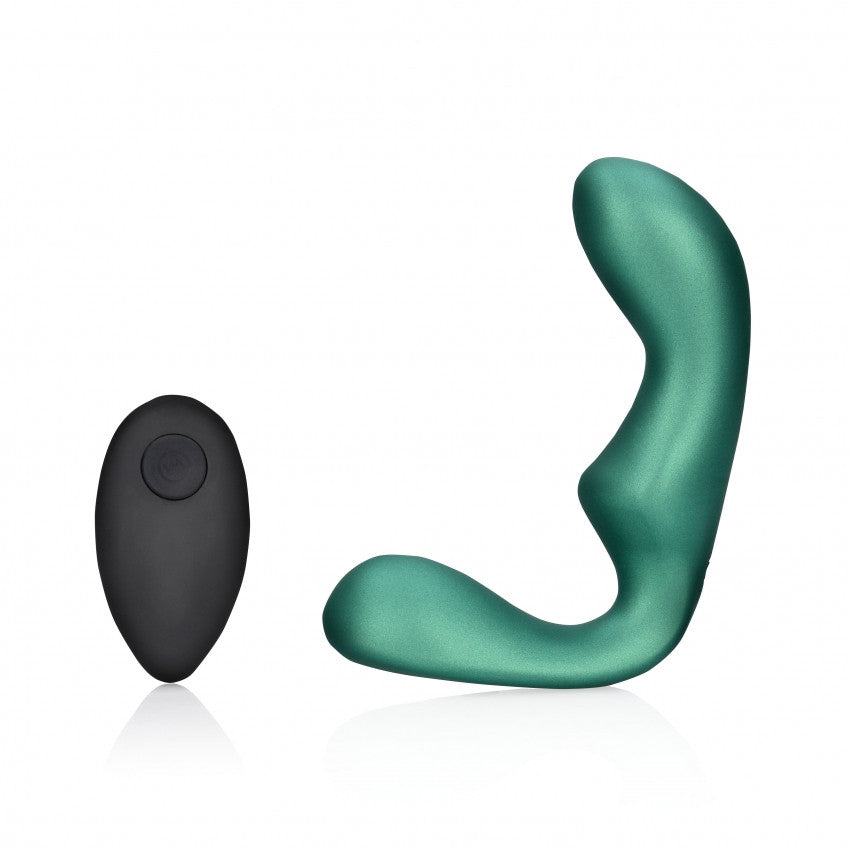 Anal prostate vibrator Pointed Vibrating Prostate Massager with Remote Control Metallic Green