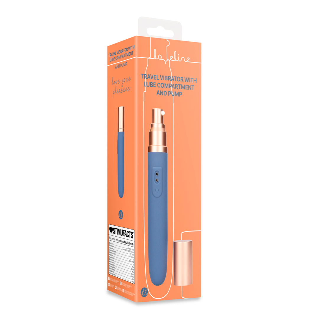 Vibratore da viaggio con scomparto lubrificante Loveline