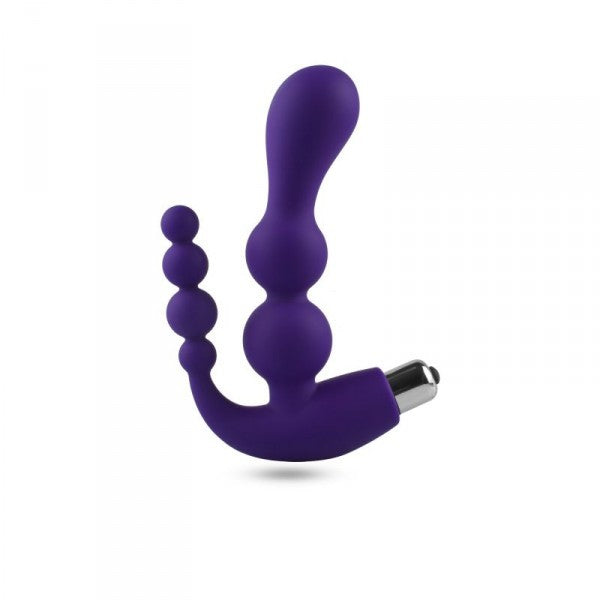 Double anal vibrator, silicone vaginal dildo, soft vibrating phallus, sex toy