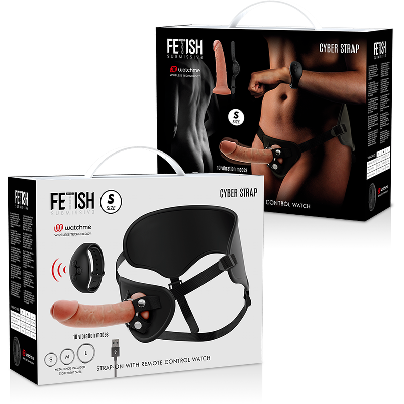 Wearable Vibrator CYBER STRAP REMOTE CONTROL HARNESS WATCME TECHNOLOGY S