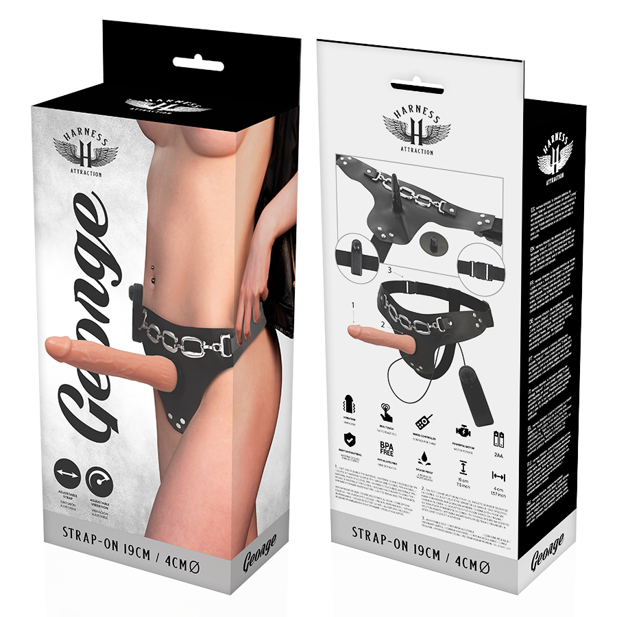 Harness Attraction George Deluxe Vibrator 19 x 4cm