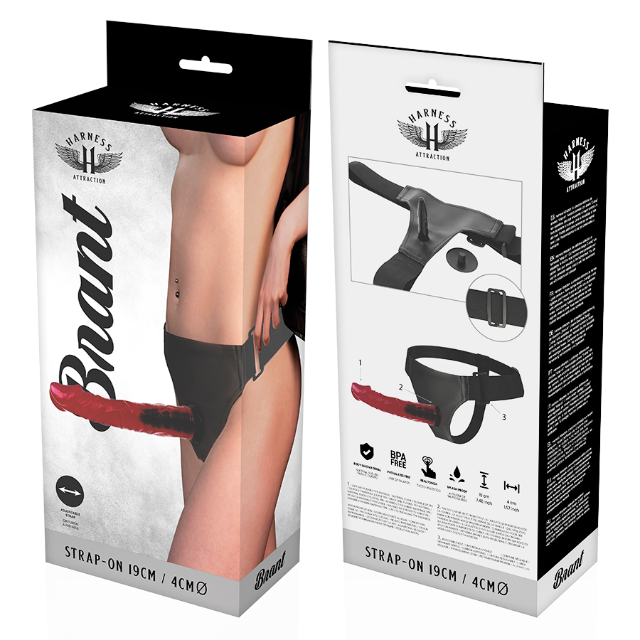 Wearable Dildo HARNESS ATTRACTION BRANT 19 X 4CM