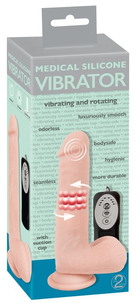 Rotating medical silicone vibrator 20
