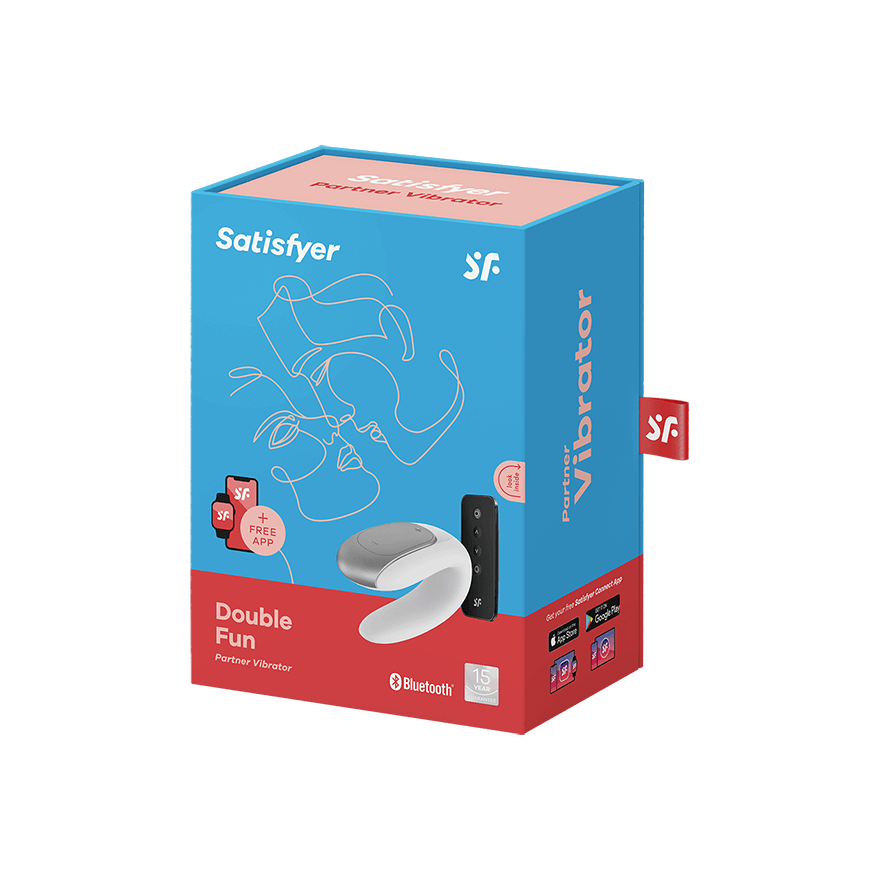 Vibratore per coppia Double Fun White con APP