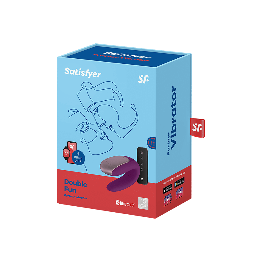 Double Fun Purple Couples Vibrator with APP
