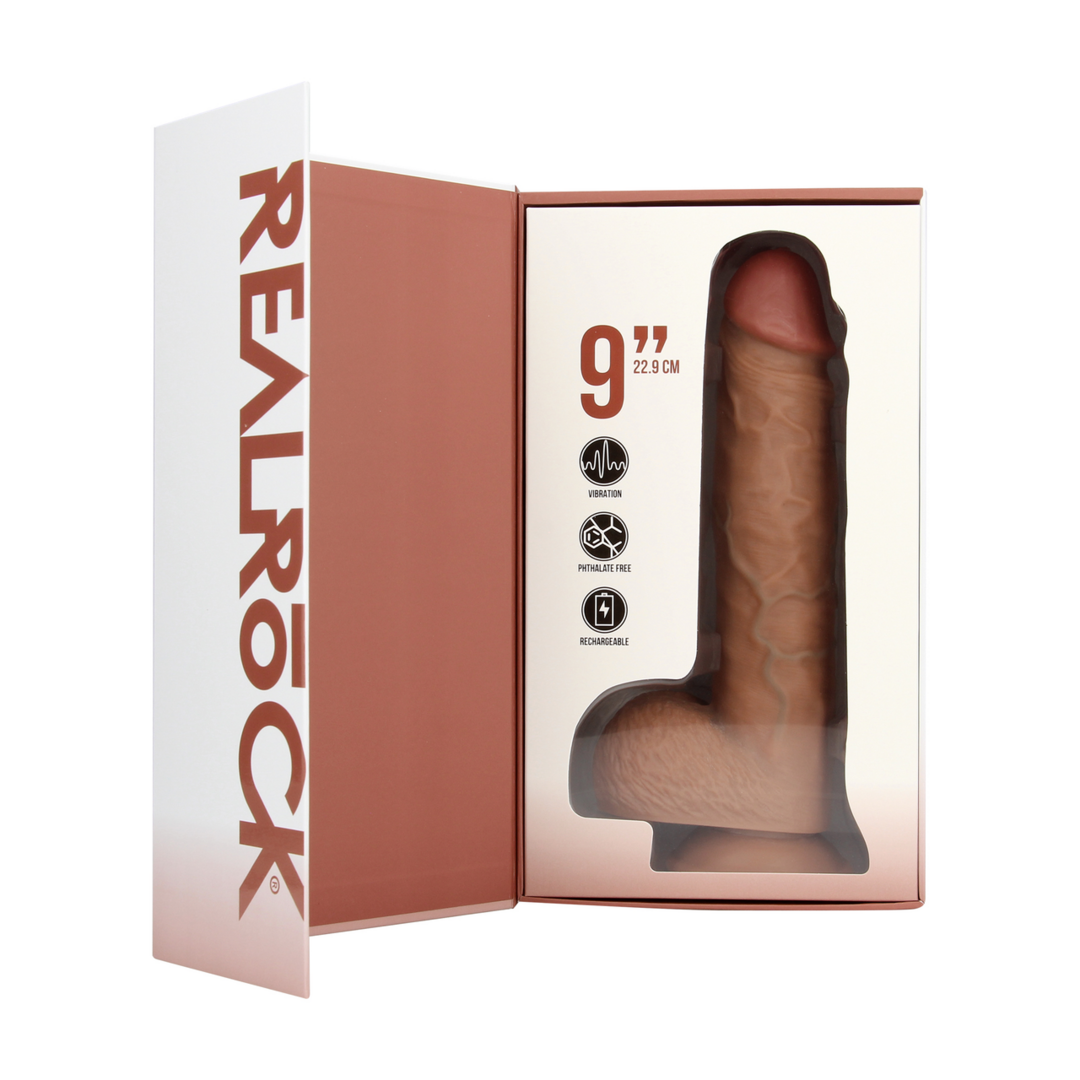 RealRock Realistic Dildo Vibrator with Testicles