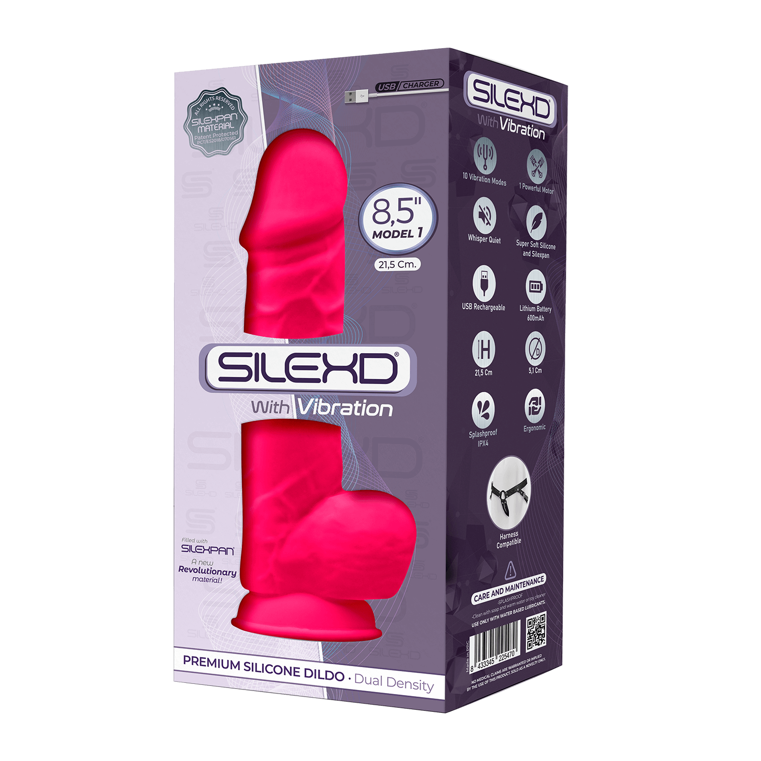 Realistic Vibrator with Suction Cup Model 1 21.5 cm pink