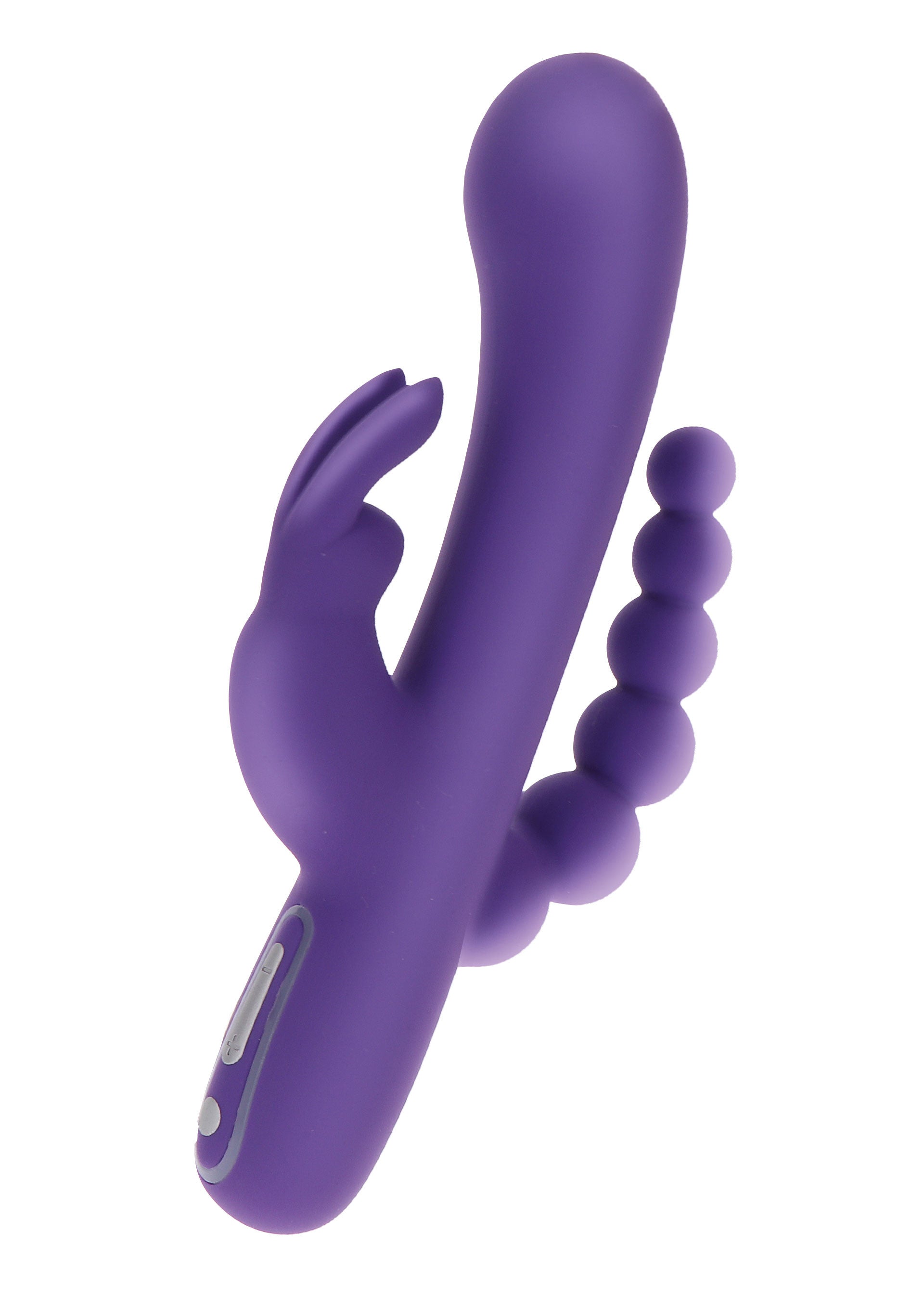 Silicone Triple Vibrator, Vaginal, Anal, and Clitoral Stimulator