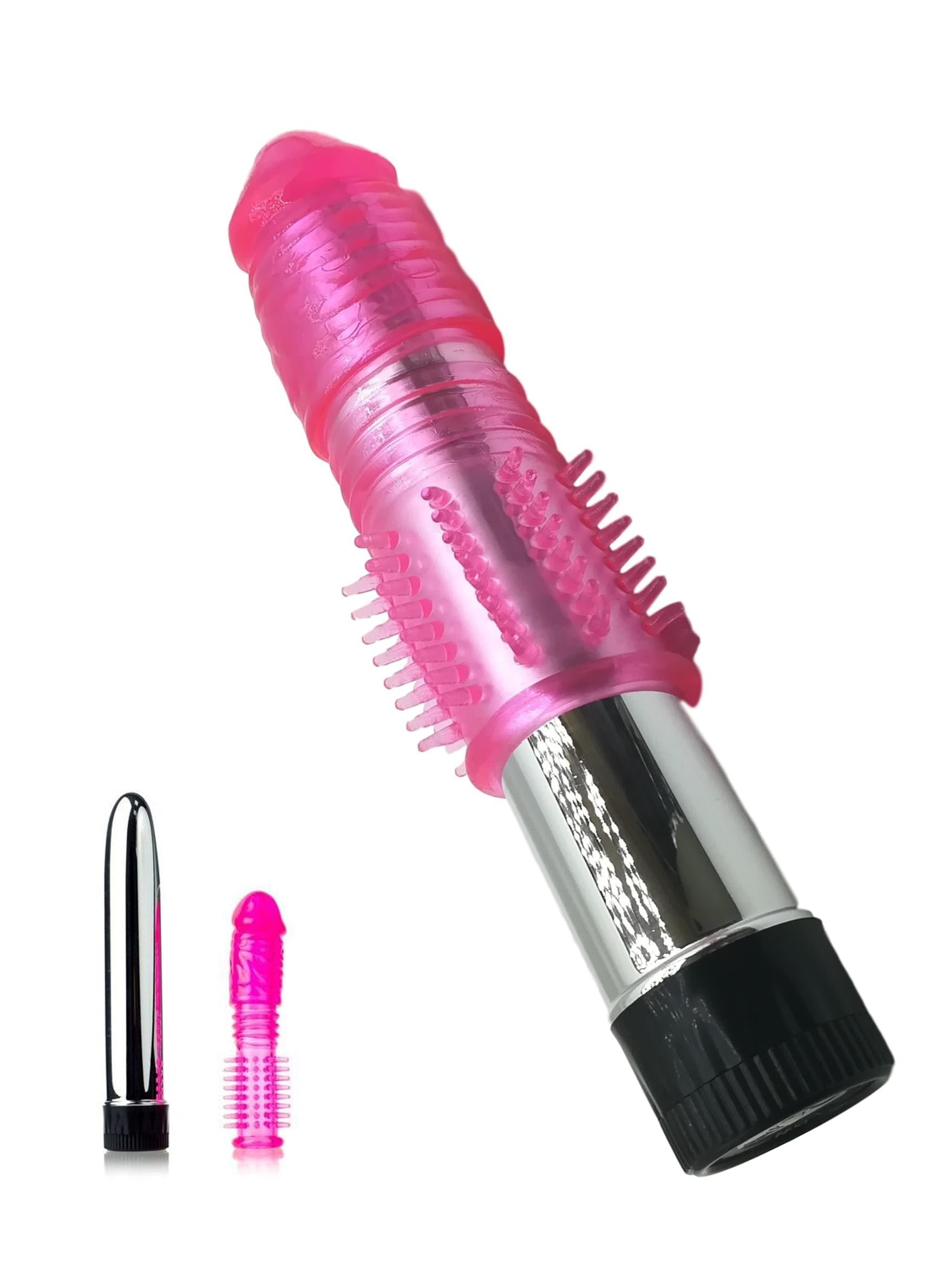 Anal Vaginal Vibrator with Realistic Penis Sleeve and Vibrator