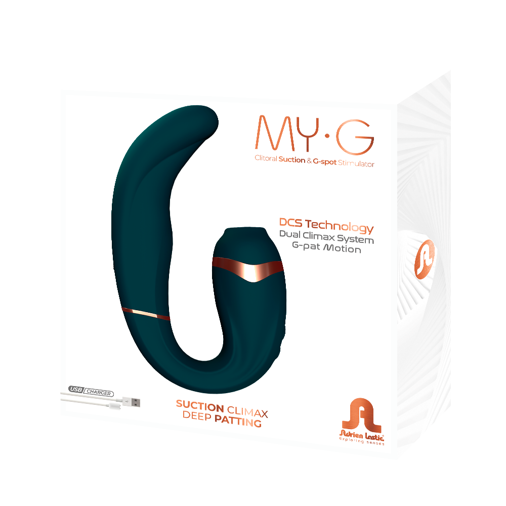 My G Black Vaginal Vibrator with Clit Sucker