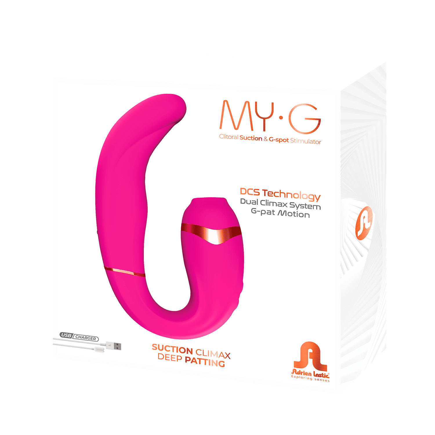 My G fuchsia vaginal vibrator with clitoral sucker
