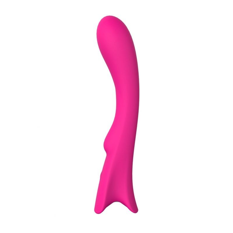 Silicone vaginal vibrator massager stimulator phallus vibrating dildo plot clit pink