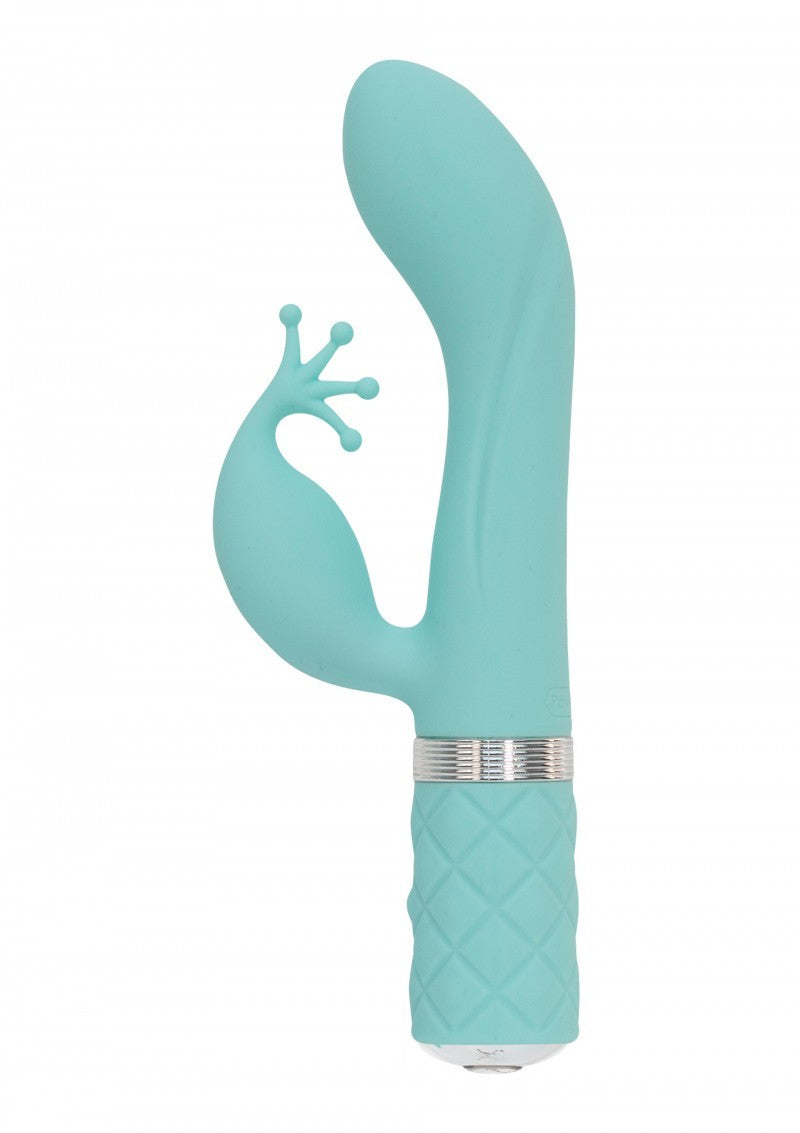 Rabbit Vaginal Vibrator Double Clitoral Stimulator Silicone Vibrating Dildo Green